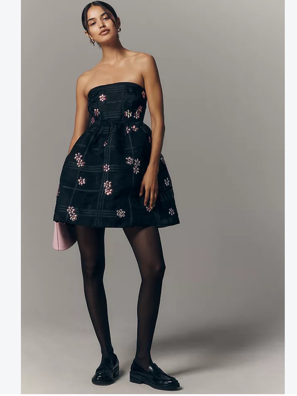 Nwt strapless embellished fit and flare mini dress Maeve